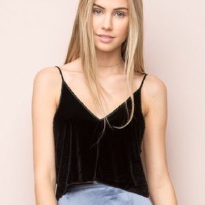 Brandy Melville Velvet crop top